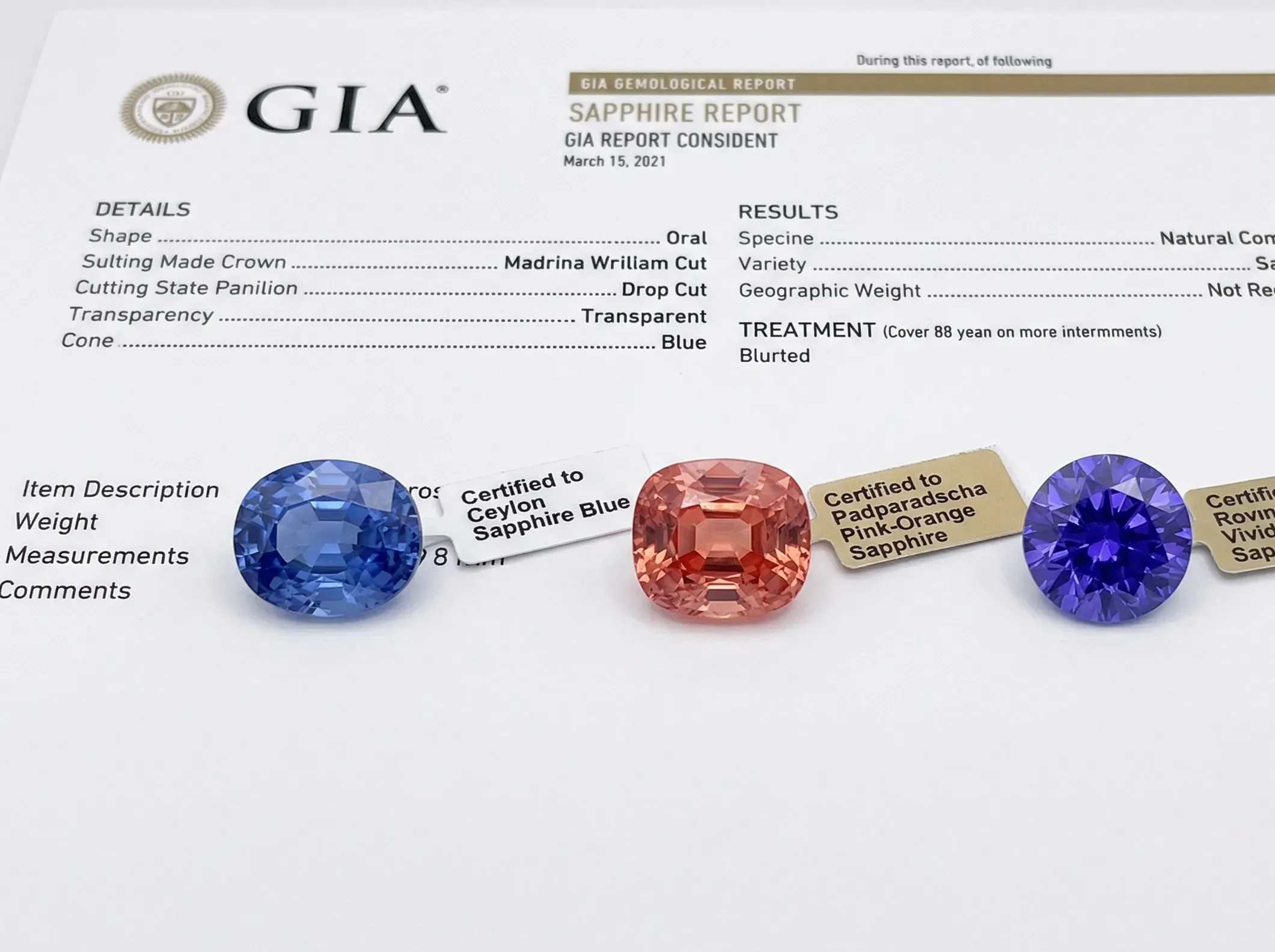 Gemstone certification and quality standards